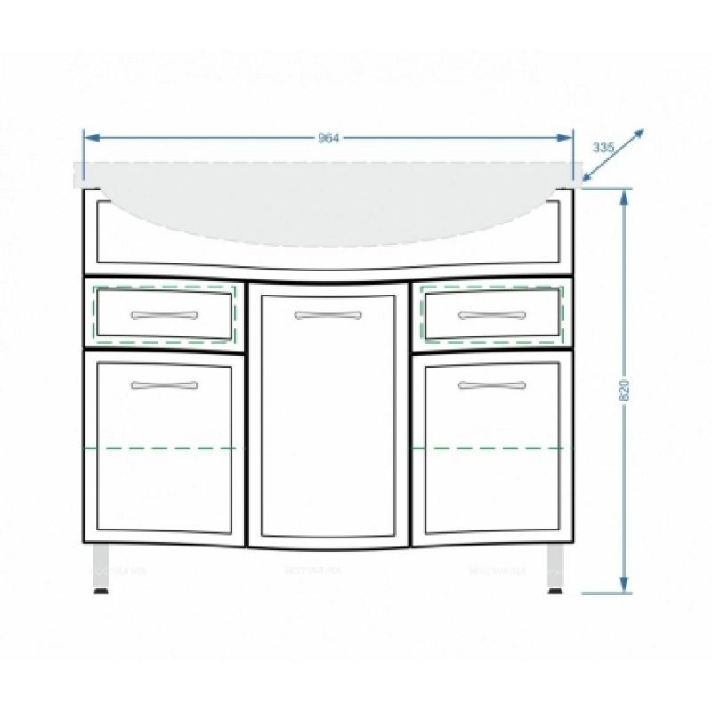 Тумба под раковину Stella Polar Концепт 100 SP-00000137 Белая