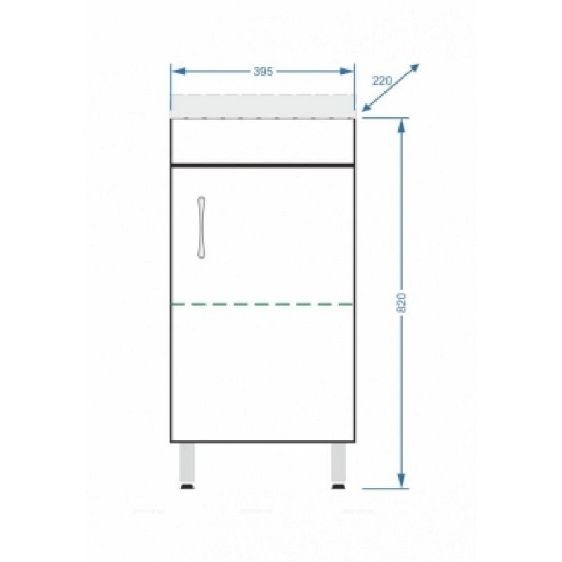 Тумба под раковину Stella Polar Концепт 40 SP-00000008 подвесная Белая