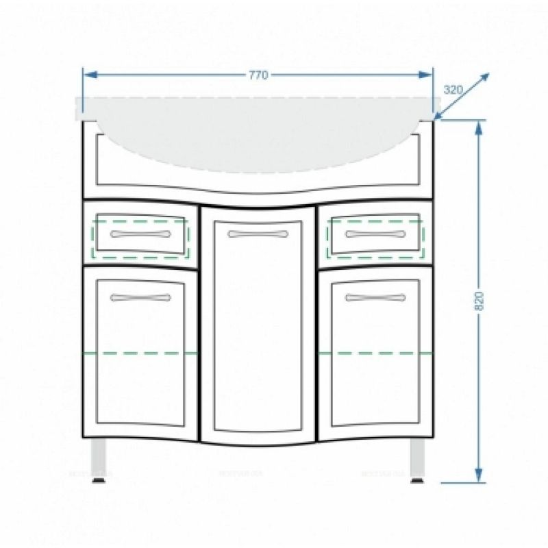 Тумба под раковину Stella Polar Концепт 80 SP-00000128 Белая