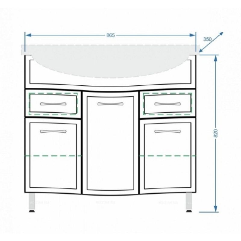Тумба под раковину Stella Polar Концепт 90 SP-00000132 Белая