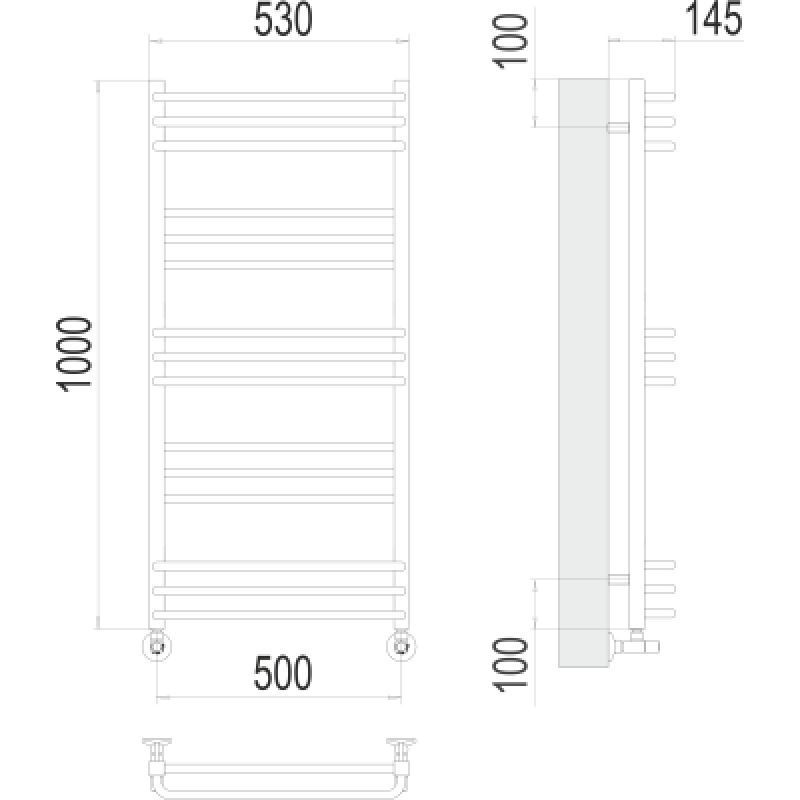 Полотенцесушитель водяной Terminus Соренто П15 0 500х100