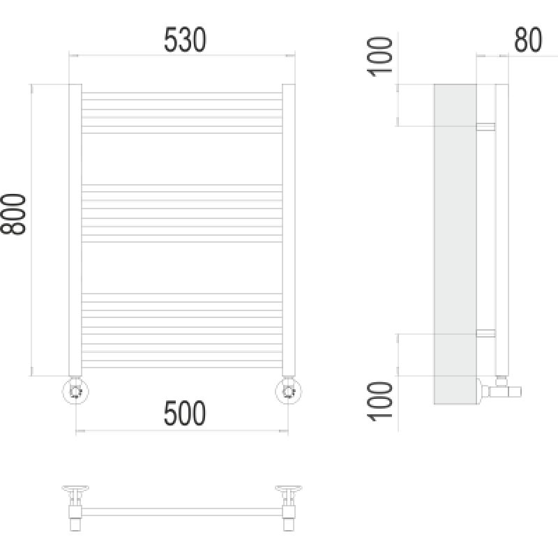 Полотенцесушитель водяной Terminus Сицилия П12 500х800