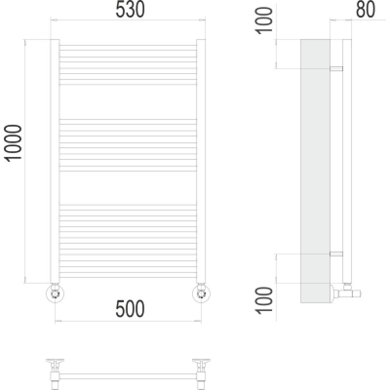 Полотенцесушитель водяной Terminus Сицилия П16 0 500х100
