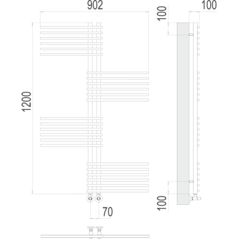 Полотенцесушитель водяной Terminus Европа П24 0 70х120