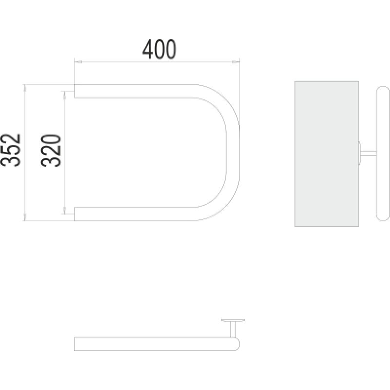 Полотенцесушитель водяной Terminus П 320х400, ширина 40 см, высота 35.2 см, боковое подключение, 4620768881442