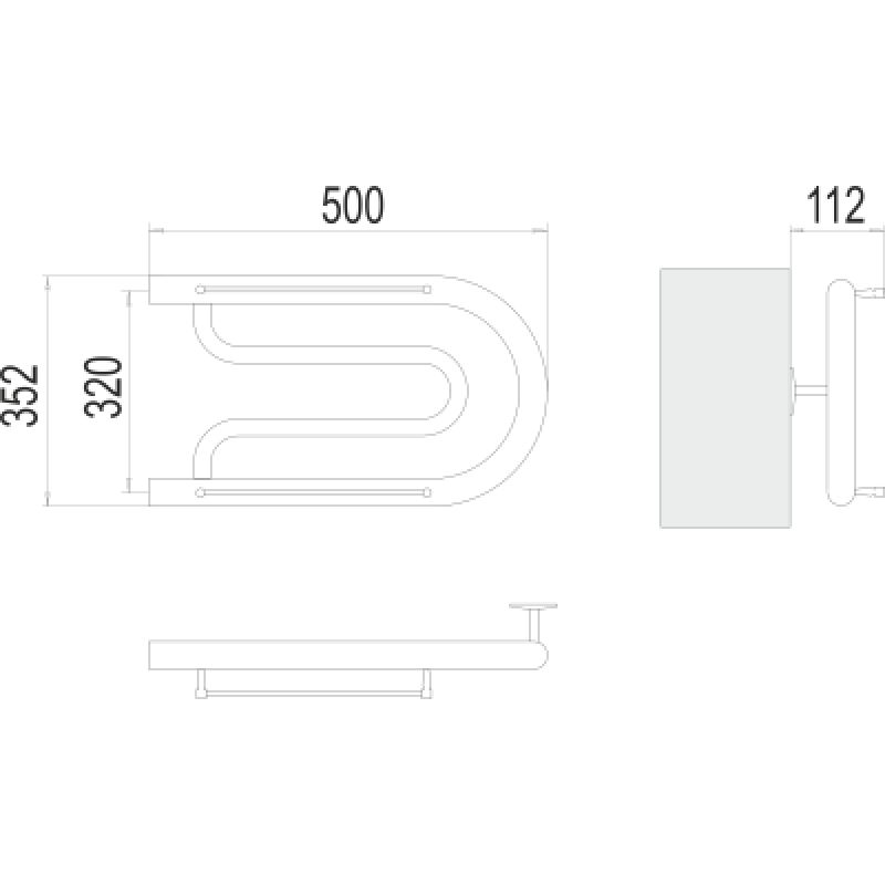 Полотенцесушитель водяной Terminus Фокстрот БШ 320x500
