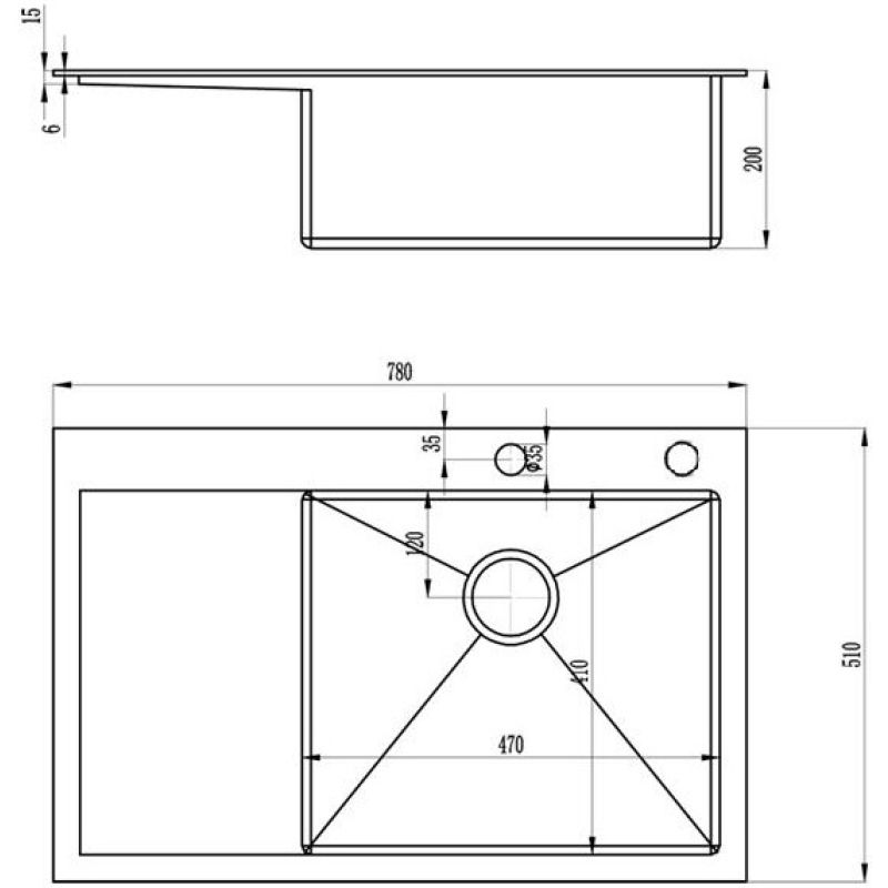 Кухонная мойка ZorG Rx RX-7851-R Матовый хром