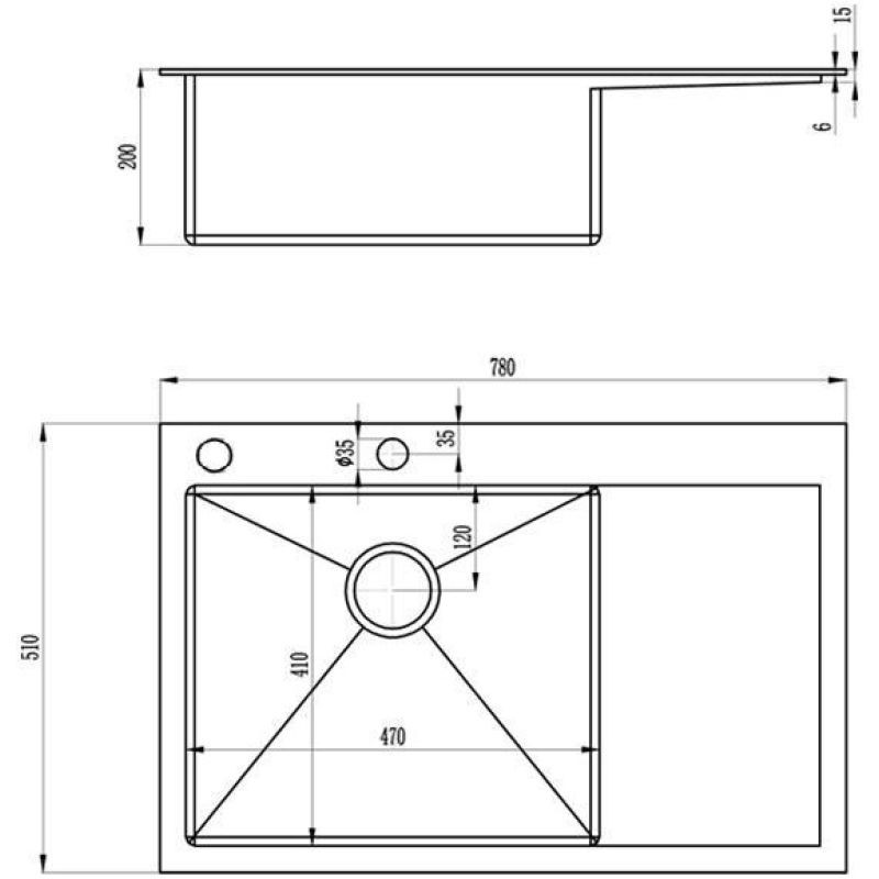 Кухонная мойка ZorG RX-7851-L Нержавеющая сталь