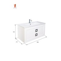 Тумба с раковиной Orange Альма 100 см, подвесная, белая