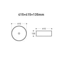 Раковина Art&Max, AM-140-Т, 42 см, фаянс, цвет белый