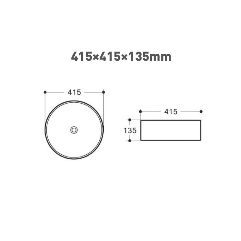 Раковина Art&Max, AM-140-Т, 42 см, фаянс, цвет белый