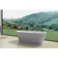 Ванна акриловая Art&Max Elegant AM-527-1800-835, 180 x 83.5 см, слив-перелив и донный клапан в комплекте, белый