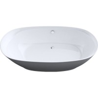 Ванна акриловая Art&Max Elegant AM-527-1800-835, 180 x 83.5 см, слив-перелив и донный клапан в комплекте, белый