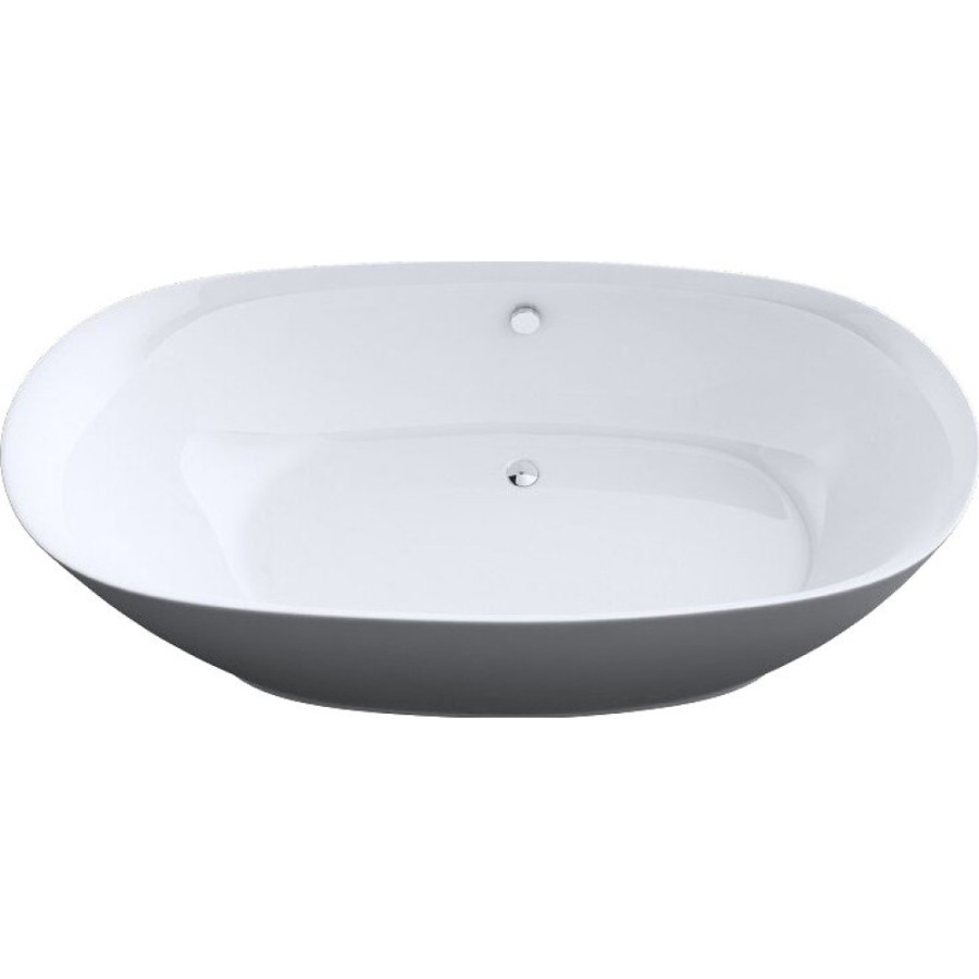 Ванна акриловая Art&Max Elegant AM-527-1800-835, 180 x 83.5 см, слив-перелив и донный клапан в комплекте, белый