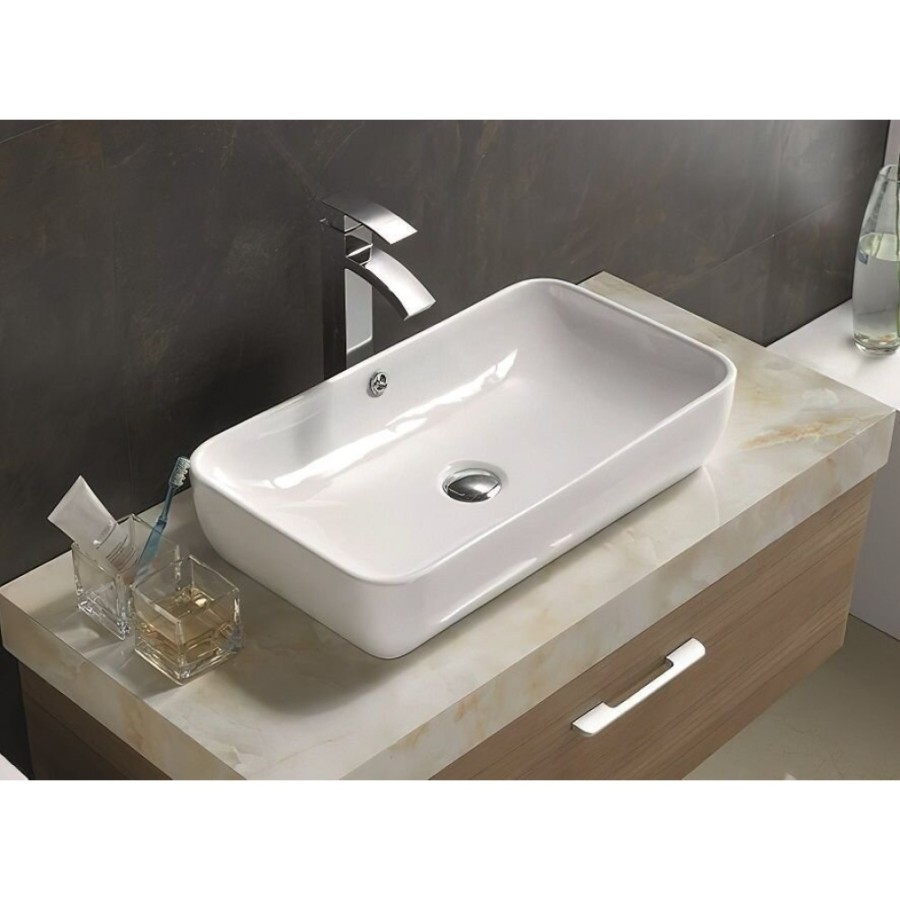 Раковина Art&Max, AM-7090-B, 60 см, фаянс, цвет белый
