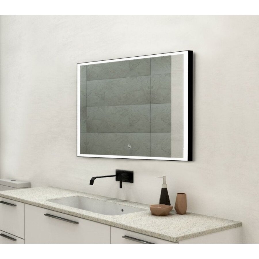 Зеркало Art&Max Arezzo AM-Are-1000-800-DS-FC-H-Nero 100 x 80 см с подсветкой, диммер, антизапотевание, черный