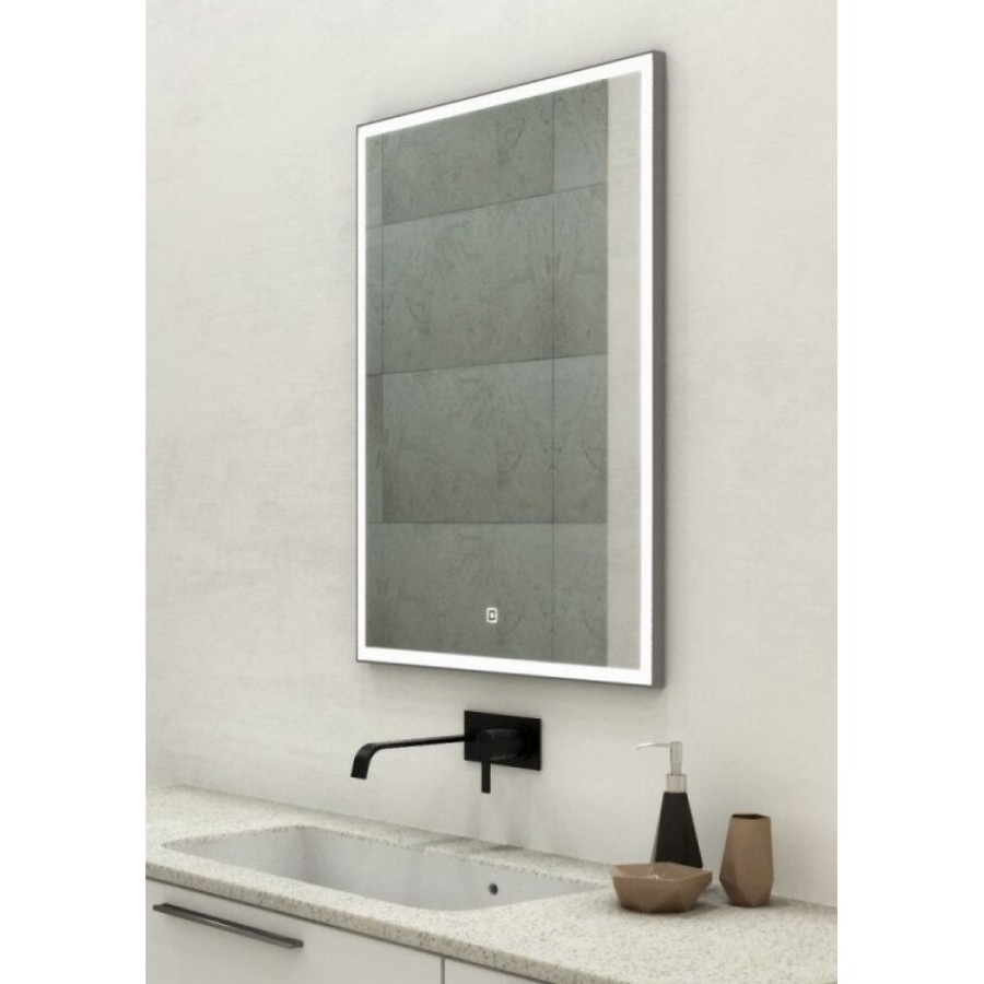 Зеркало Art&Max Arezzo AM-Are-600-800-DS-FC 60 x 80 см с подсветкой, диммер, хром матовый