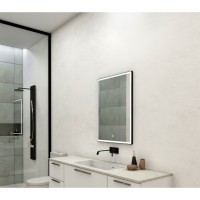 Зеркало Art&Max Arezzo AM-Are-600-800-DS-FC-H-Nero 60 x 80 см с подсветкой, диммер, антизапотевание, черный