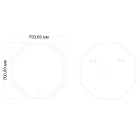 Зеркало Art&Max Argo AM-Arg-700-700-DS-F, 70 х 70 см, с подсветкой