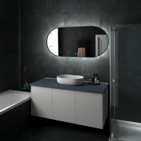 Зеркало Art&Max Bari AM-Bar-700-1500-DS-F 70 x 150 см с подсветкой, диммер, графит