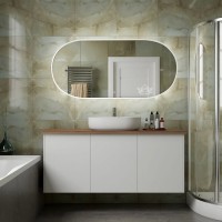Зеркало Art&Max Bari 70 x 150 см с подсветкой, AM-Bar-700-1500-DS-F-White