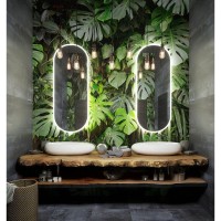 Зеркало Art&Max Bari 70 x 150 см с подсветкой, AM-Bar-700-1500-DS-F-White