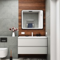 Тумба под раковину Art&Max AM-Bianchi-1000-2C-SO-BM, 100 x 45 x 55 см подвесная, белый матовый