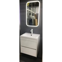 Зеркало Art&Max Bianchi 40 см с подсветкой, AM-Bianchi-400-700-DS-F