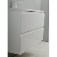 Тумба под раковину Art&Max AM-Bianchi-750-2C-SO-BL, 75 x 45 x 55 см подвесная, белый глянцевый