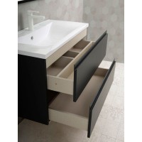 Тумба под раковину Art&Max AM-Bianchi-750-2C-SO-GM, 75 см, подвесная, 2 ящика, серый матовый