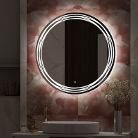 Зеркало Art&Max Bologna 77 см с подсветкой и функцией антизапотевания, AM-Bol-D770-DS-F-H