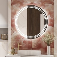 Зеркало Art&Max Bologna 77 см с подсветкой и функцией антизапотевания, AM-Bol-D770-DS-F-H