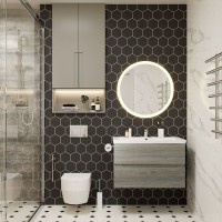 Зеркало Art&Max Bolzano, AM-Boz-780-DS-C, 80 см, LED подсветка, сенсорный выключатель, диммер