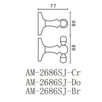 Двойной крючок Art&Max Antic Crystal AM-E-2686SJ-Do, золото