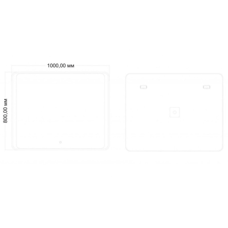 Зеркало Art&Max Elegant AM-Ele-1000-800-DS-F, 100 х 80 см, с подсветкой