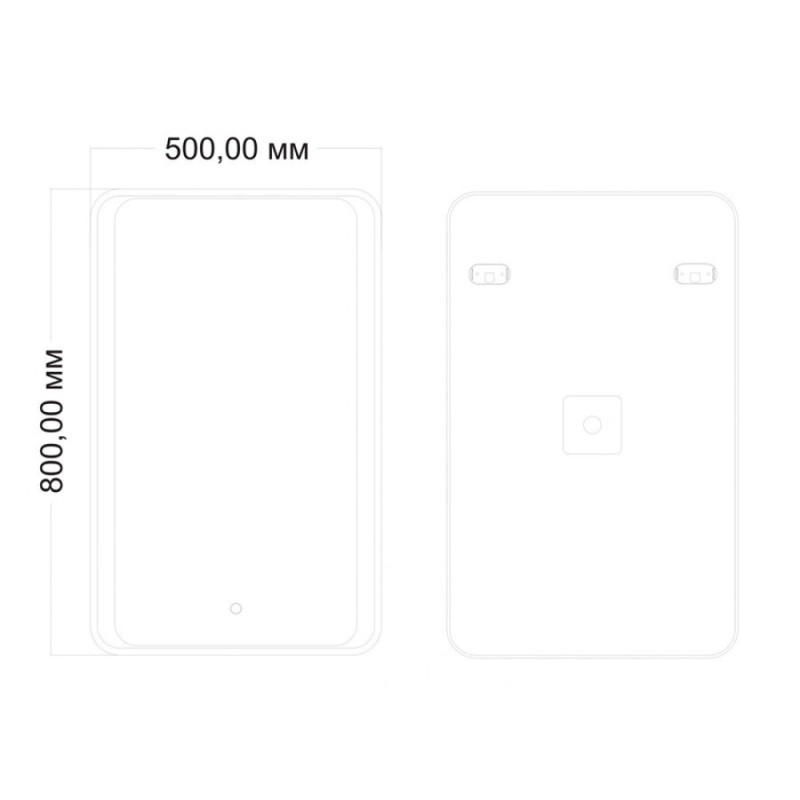 Зеркало Art&Max Elegant AM-Ele-500-800-DS-F, 50х80 см, с подсветкой