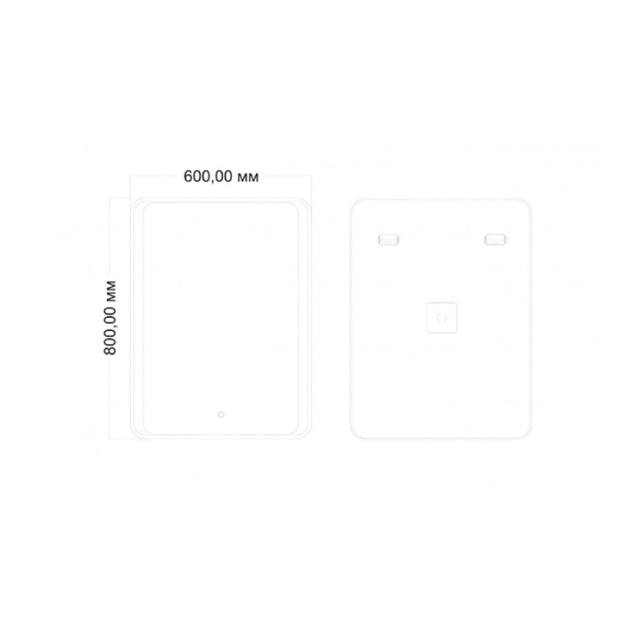 Зеркало Art&Max Elegant AM-Ele-600-800-DS-F, 60х80 см, с подсветкой