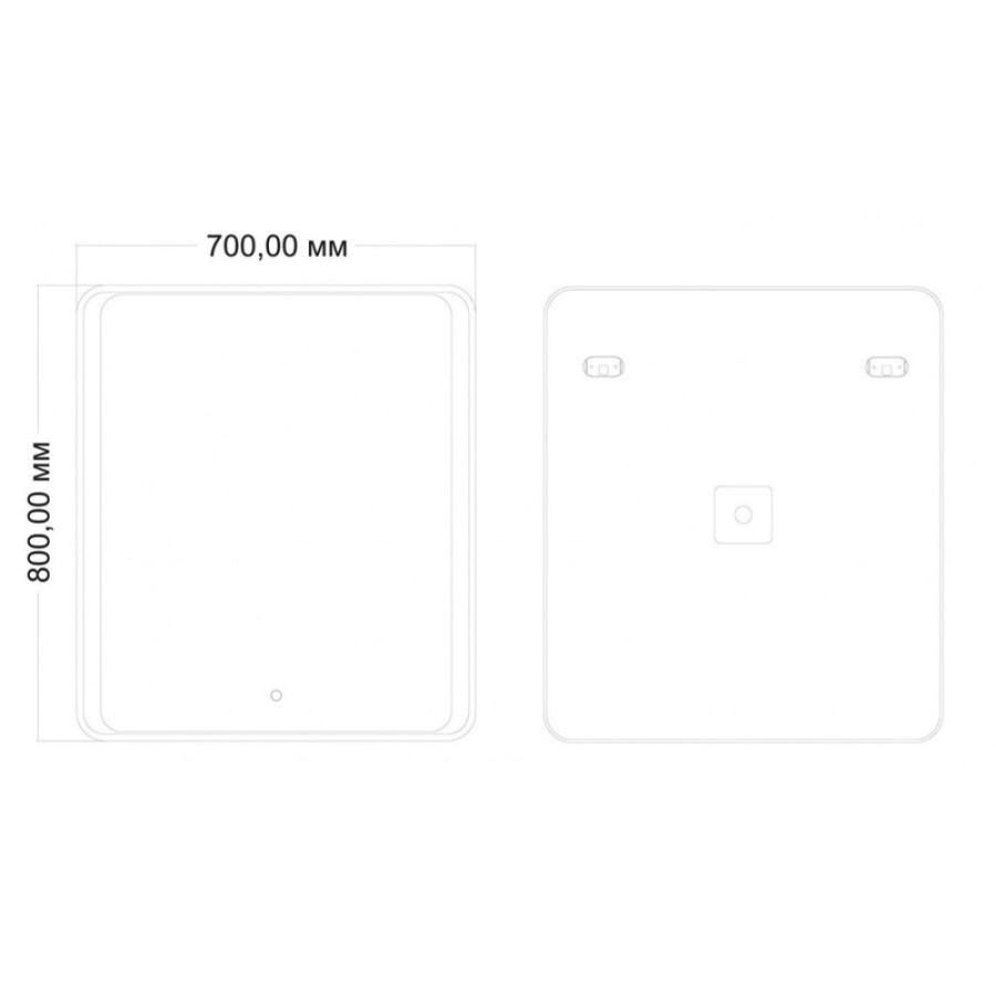 Зеркало Art&Max Elegant AM-Ele-700-800-DS-F, 70 х 80 см, с подсветкой