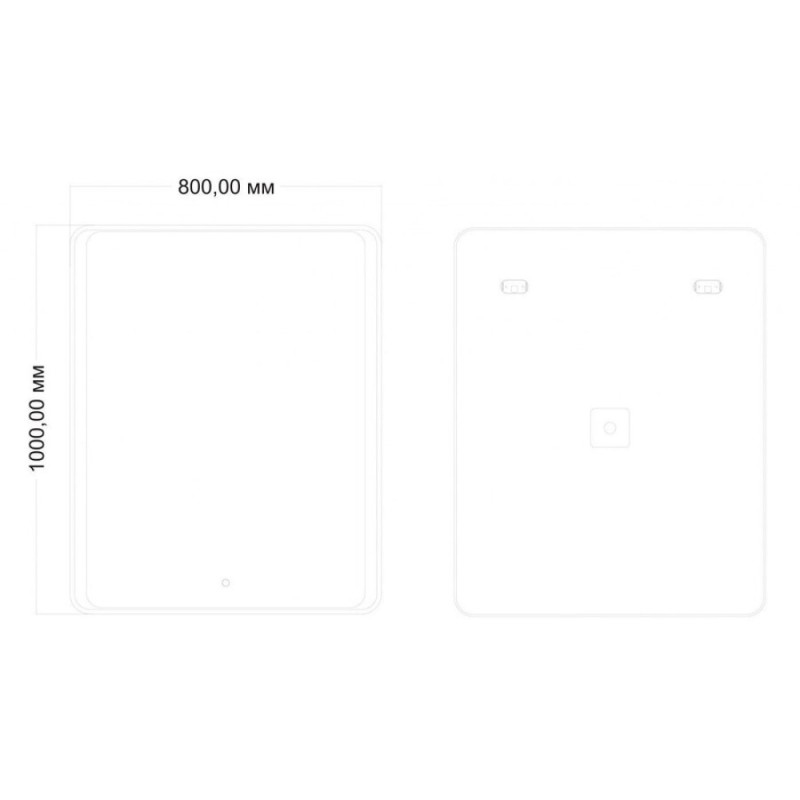 Зеркало Art&Max Elegant AM-Ele-800-1000-DS-F, 80 х 100 см, с подсветкой