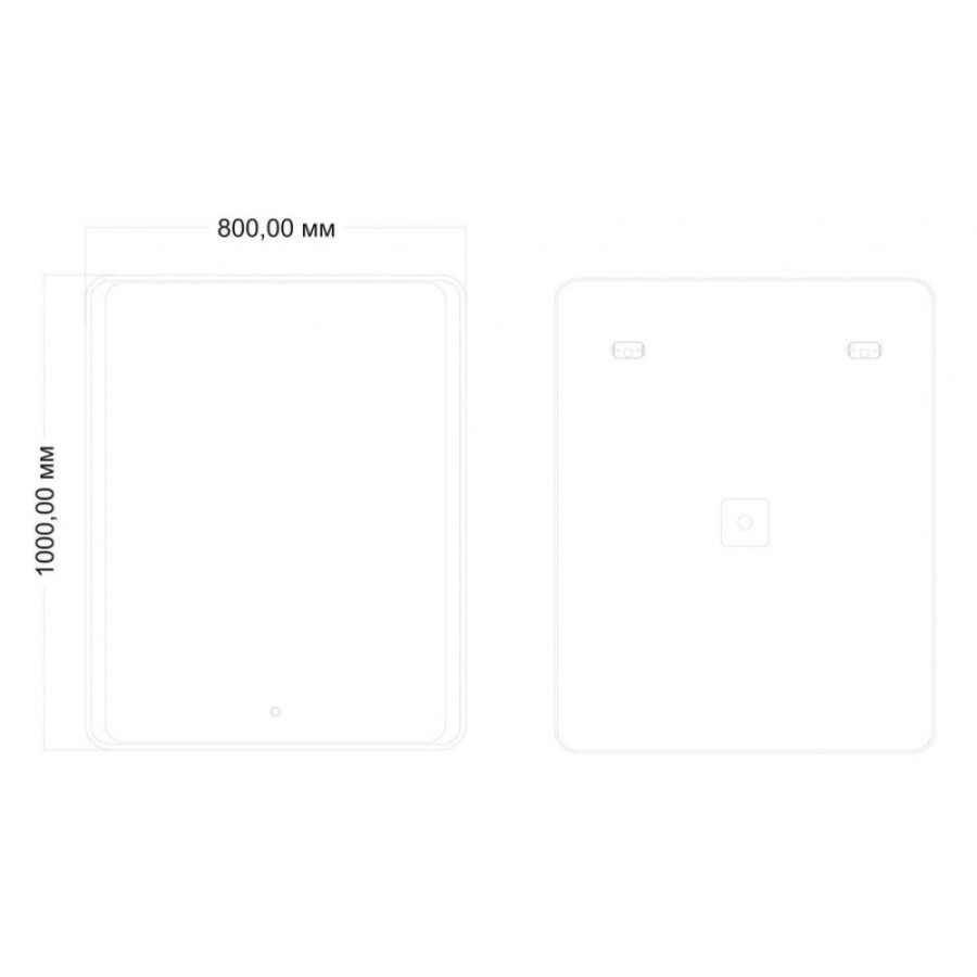 Зеркало Art&Max Elegant AM-Ele-800-1000-DS-F, 80 х 100 см, с подсветкой