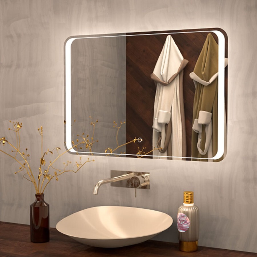 Зеркало Art&Max Elegant AM-Ele-800-800-DS-F, 80 х 80 см, с подсветкой