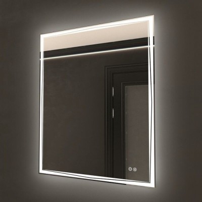 Зеркало Art&Max Firenze, AM-Fir-700-800-DS-F-H, 70 см, LED подсветка, сенсорный выключатель, диммер, антизапотевание, цвет белый