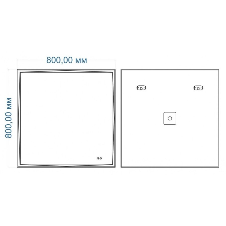 Зеркало Art&Max Firenze, AM-Fir-800-800-DS-F-H, 80 см, LED подсветка, сенсорный выключатель, диммер, антизапотевание, цвет белый