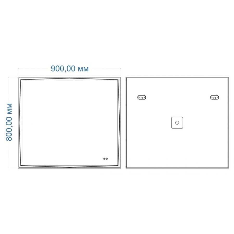 Зеркало Art&Max Firenze, AM-Fir-900-800-DS-F-H, 90 см, LED подсветка, сенсорный выключатель, диммер, антизапотевание, цвет белый