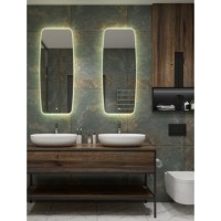 Зеркало Art&Max Forli AM-For-500-1200-DS-F, 50 см, LED подсветка, сенсорный выключатель, диммер, цвет белый