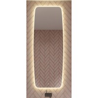 Зеркало Art&Max Forli AM-For-500-1200-DS-F, 50 см, LED подсветка, сенсорный выключатель, диммер, цвет белый