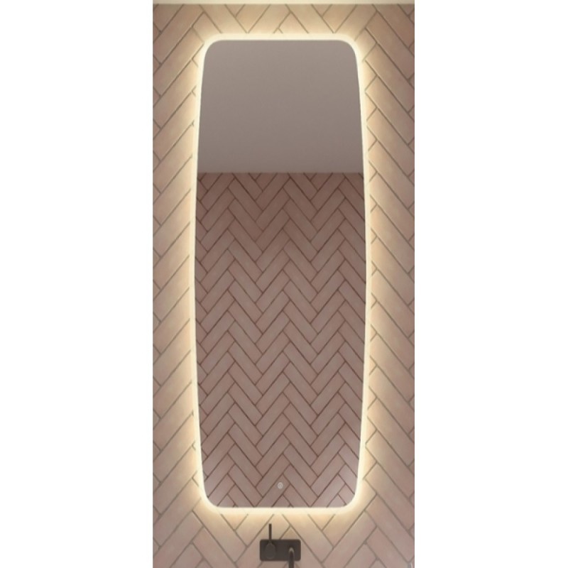 Зеркало Art&Max Forli AM-For-500-1200-DS-F, 50 см, LED подсветка, сенсорный выключатель, диммер, цвет белый