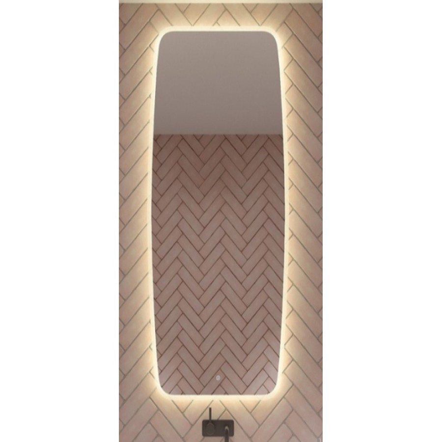 Зеркало Art&Max Forli AM-For-500-1200-DS-F, 50 см, LED подсветка, сенсорный выключатель, диммер, цвет белый