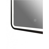 Зеркало Art&Max Genova, AM-Gen-600-800-DS-F-H, 60 см, LED подсветка, сенсорный выключатель, диммер, антизапотевание, цвет черный
