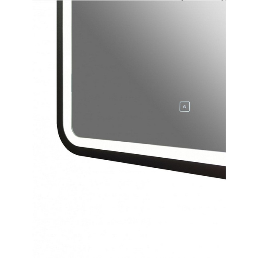 Зеркало Art&Max Genova, AM-Gen-600-800-DS-F-H, 60 см, LED подсветка, сенсорный выключатель, диммер, антизапотевание, цвет черный